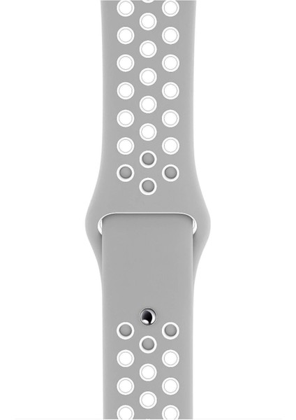 Apple Watch Uyumlu Silikon Kayış Delikli Kordon Uyumlu Seri 1 2 3 4 5 6 7 Se 38MM/40MM/41MM