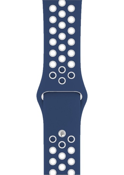 Apple Watch Uyumlu Silikon Kayış Delikli Kordon Uyumlu Seri 1 2 3 4 5 6 7 Se 42MM/44MM/45MM