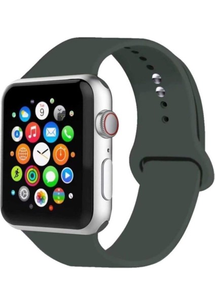Apple Watch Uyumlu Kordon 2 3 4 5 Seri 42 mm ve 44 mm Silikon Kordon Kayış