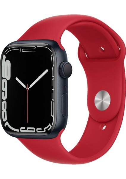 Apple Watch Uyumlu 2 3 4 5 6 7 Se Uyumlu 42 mm 44 mm 45 mm Silikon Kordon Kayış - Nar