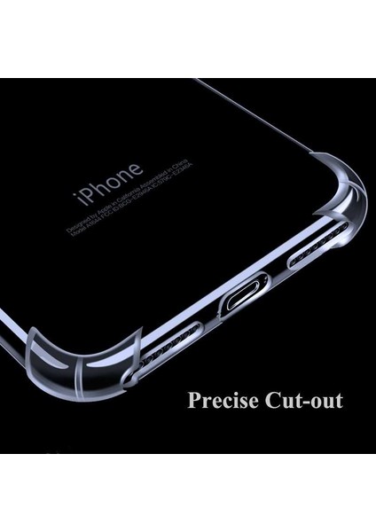 iPhone 8 Plus Şeffaf Kamera Korumalı Darbe Emici Telefon Kılıfı