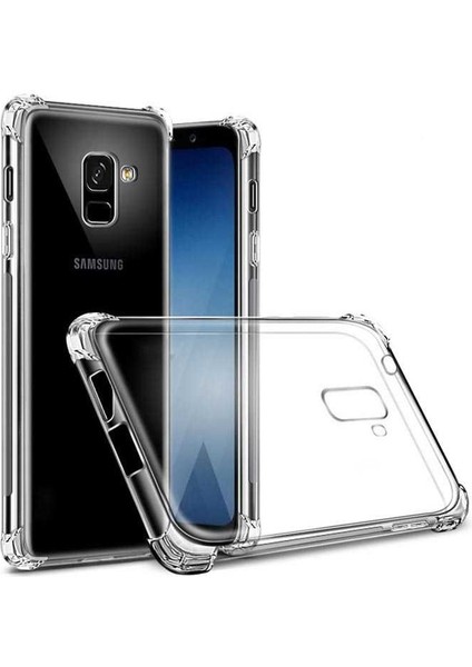 Samsung Galaxy A6 2018 Şeffaf Kamera Korumalı Darbe Emici Telefon Kılıfı