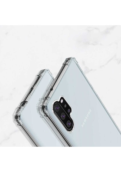 Note 10 Plus Şeffaf Kamera Korumalı Darbe Emici Telefon Kılıfı