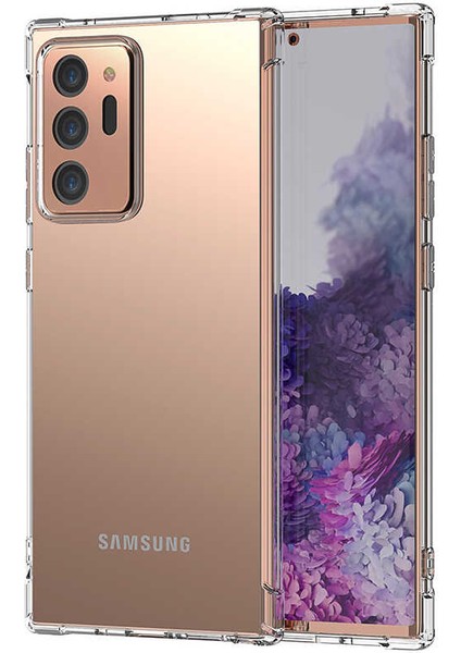Samsung Galaxy Note 20 Ultra Şeffaf Kamera Korumalı Darbe Emici Telefon Kılıfı