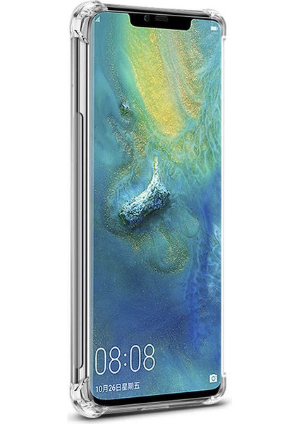 Huawei Mate 20 Pro Şeffaf Kamera Korumalı Darbe Emici Telefon Kılıfı