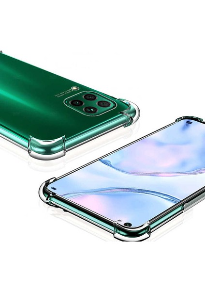 Huawei P40 Lite Şeffaf Kamera Korumalı Darbe Emici Telefon Kılıfı