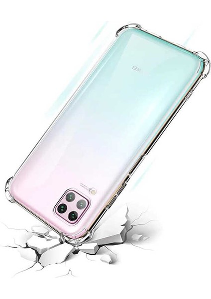 Huawei P40 Lite Şeffaf Kamera Korumalı Darbe Emici Telefon Kılıfı