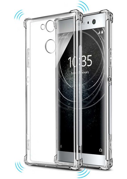 Sony Xperi Xa2 Şeffaf Kamera Korumalı Darbe Emici Telefon Kılıfı