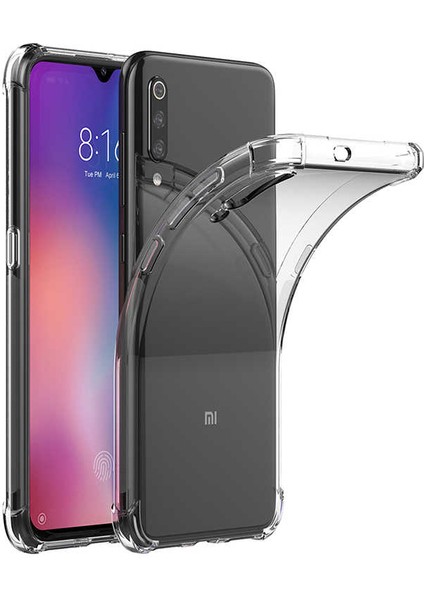 Xiaomi Mi 9 Şeffaf Kamera Korumalı Darbe Emici Telefon Kılıfı