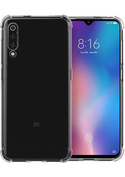 Xiaomi Mi 9 Şeffaf Kamera Korumalı Darbe Emici Telefon Kılıfı