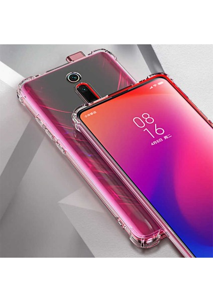 Xiaomi Mi 9t Şeffaf Kamera Korumalı Darbe Emici Telefon Kılıfı