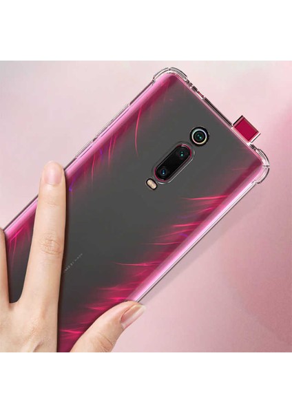 Xiaomi Mi 9t Şeffaf Kamera Korumalı Darbe Emici Telefon Kılıfı