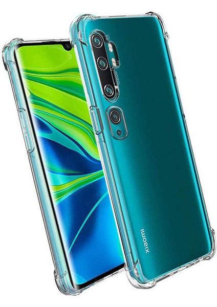 Xiaomi Mi Note 10 Şeffaf Kamera Korumalı Darbe Emici Telefon Kılıfı