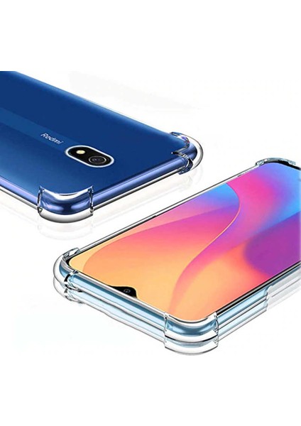 Xiaomi Redmi 8A Şeffaf Kamera Korumalı Darbe Emici Telefon Kılıfı