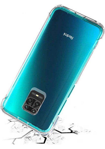 Xiaomi Redmi Note 9s Şeffaf Kamera Korumalı Darbe Emici Telefon Kılıfı