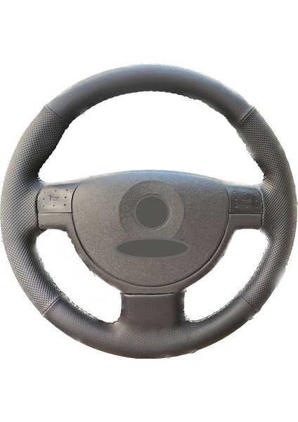 Opel Corsa C ve Opel Combo (06 - 11) 3 Kol Direksiyon Tam Uyumlu Spor Siyah Deri Direksiyon Kılıfı