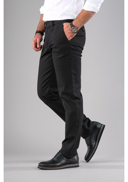 Regular Fit Kışlık Armürlü Gabardin Pantolon