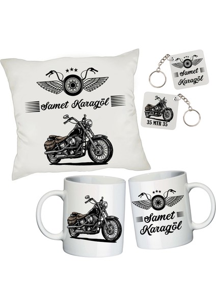 Motorcuya Kişiye Özel Isimli Set