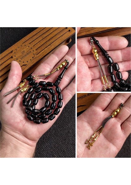 7X11 mm Ateşi Kehribar Tesbih Kişiselleştirilebilir Isme Özel Kehribar Tespih Ahşap Kutulu