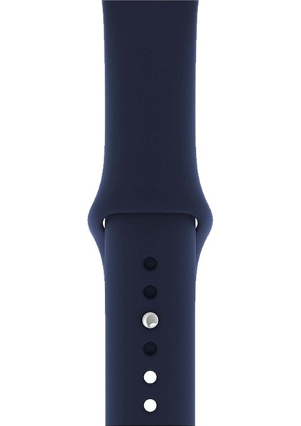 Apple Watch Uyumlu 2 3 4 5 6 7 Se Delikli 42 44 45MM Kordon Kayış Bileklik Klasik Silikon