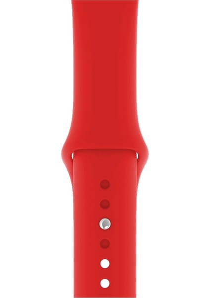 Apple Watch Uyumlu 2 3 4 5 6 7 Se Delikli 42 44 45MM Spor Slikon Kordon Kayış Bileklik