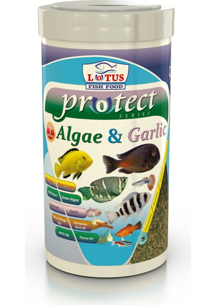 Protect Algae Garlic 100 ml Pro Chips Akvaryum Balık Yemi