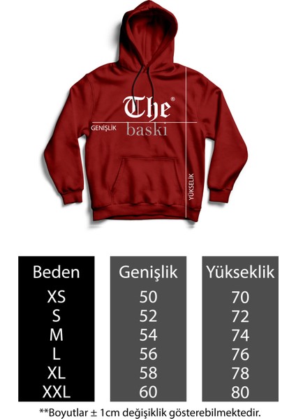 The Baskı Unisex Kırmızı Hello Summer Yaz Mevsimi Baskılı Kanguru Cepli Kapüşonlu Sweatshirt