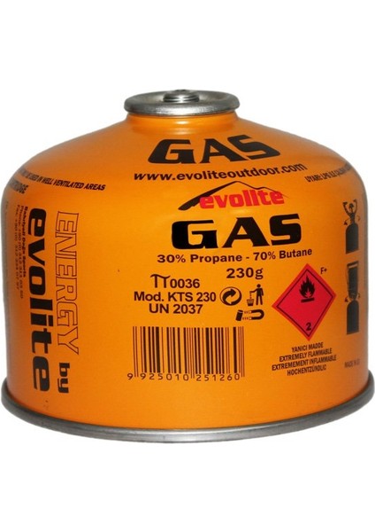 Butane Propane Vidalı 230 Gr. Ocak Kartuşu