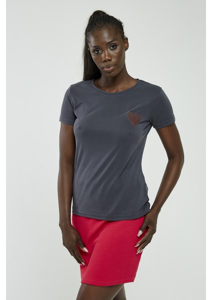 Kalpli T-Shirt Antrasit