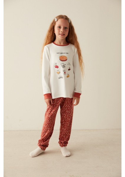 Çok Renkli Kız Çocuk G.apple Pie Termal Pijama Takımı