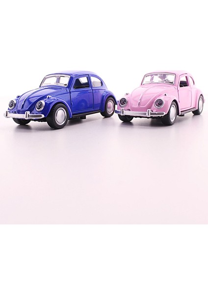 Sevgiliye Eşe Sürpriz Hediye 2 Adet Lacivert Pembe Metal Vosvos Araba Dıe Cast Büyük Boy 12CM modelleri