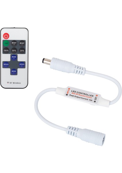LED Kontrol Cihazı 12 Volt Rf Şerit LED Dimmer Uzaktan Kumanda