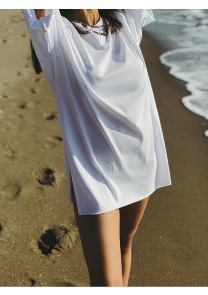 Beyaz Oversize T-Shirt
