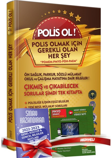 Polis Ol Rehber Gold (Polis Olmak Için Gerekli Olan Her Şey) 2023 Alımları Için Özel Kaynak (Video Hazırlık Seti Hediyeli)