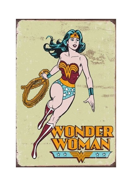 Wonder Woman Marvel Retro Vintage Ahşap Poster