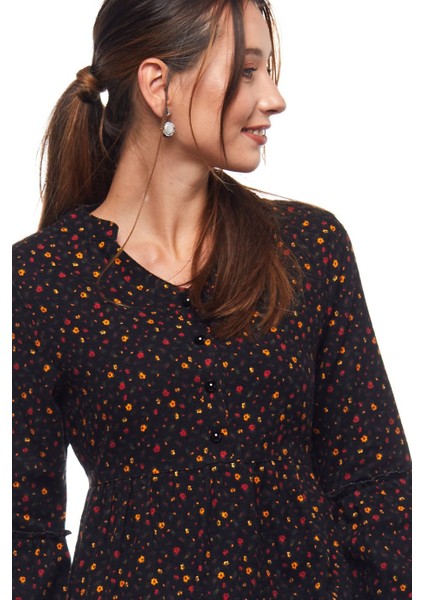 Pazen Siyah Çıtır Desen Kısa Elbise modelleri