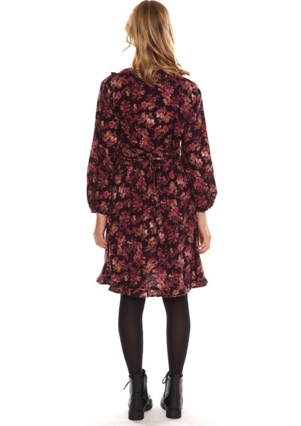 Uzun Kol Pazen Mor Kısa Elbise indirimleri