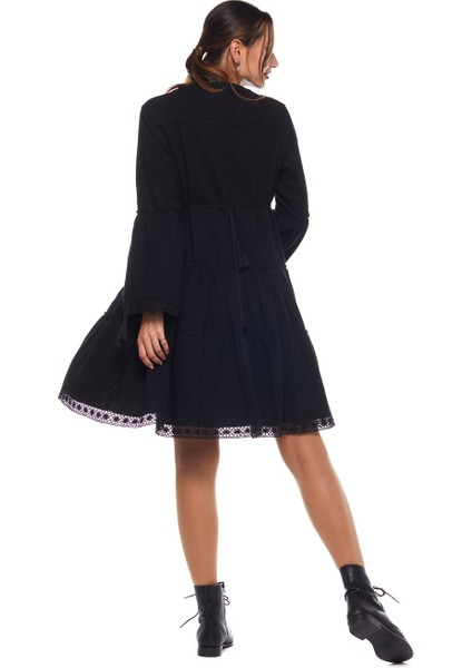 Pazen Siyah Düz Desen Kısa Elbise indirimleri