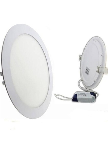 18W Tasarruflu LED Yuvarlak Beyaz Işık Sıva Altı Slim Panel Tavan Aydınlatma Armatürü-4 Adettir modelleri