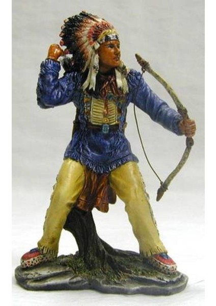 Wıse Veronese Serisi-Wise Kurşun Asker-Kızılderili Bıblo-10 Cm.– Dekoratif Obje