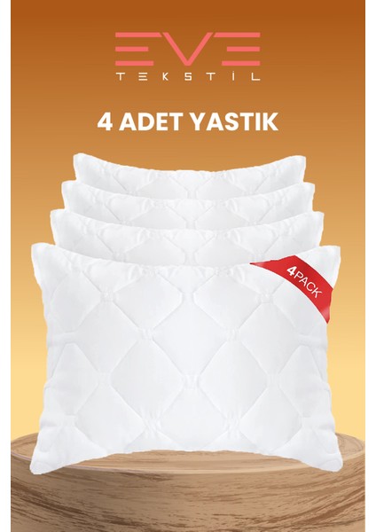 4 Adet Diamond Plus Kapitone Yastık 50*70 cm 800 gr