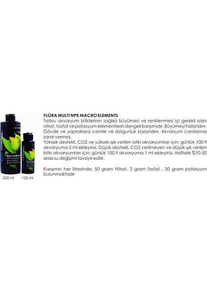 Flora Multi Mineral Npk Macro Element Bitki Besini 125ml