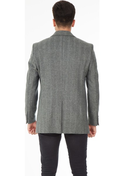 5122 Dar Kalıp Ceket Yaka Balıksırtı Kısa Palto fırsatları