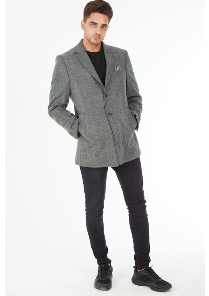 5122 Dar Kalıp Ceket Yaka Balıksırtı Kısa Palto fiyatları