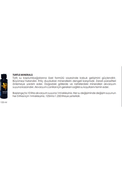 Turtle Minerals Kaplumbağa Mineral Katkısı 125ml