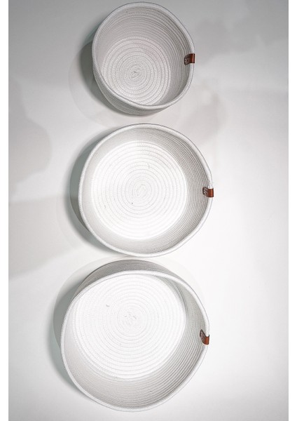 Jüt Hasır Sepet Takımı el Dokuma Çok Amaçlı Sepet Banyo ve Mutfak Organizeri