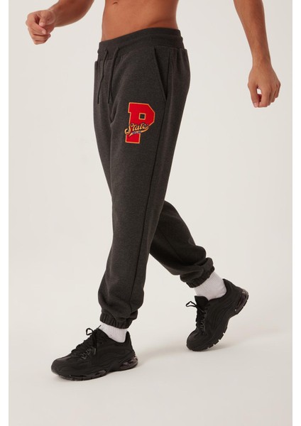 Erkek Jogger 3 Iplik Eşofman Antrasit