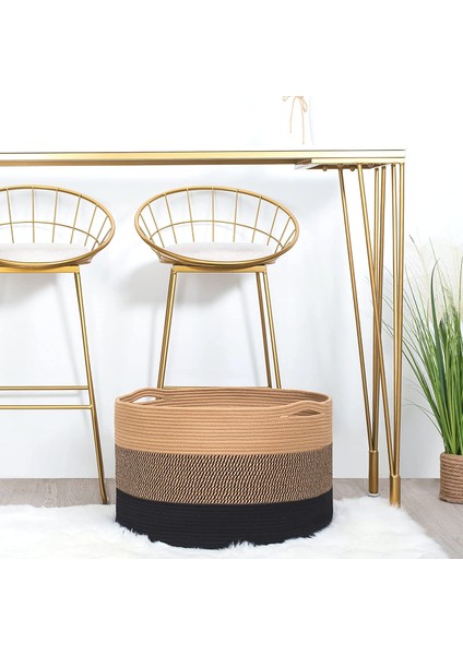 Büyük Boy Jüt Pamuklu Sepet, Bebek Eşya Toplama Sepeti, Yumuşak Büyük Saklama Sepeti modelleri