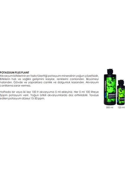 Potassium Plus Bitkiler İçin Potasyum Katkısı 125 ml