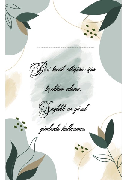 Teşekkür Kartı 5,5 x 8,5 cm 100 Adet